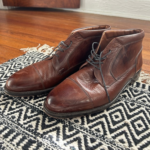 Johnston & Murphy Domani Mens Cap Toe Lace Up Short Boot size 9.5 - Picture 2 of 6